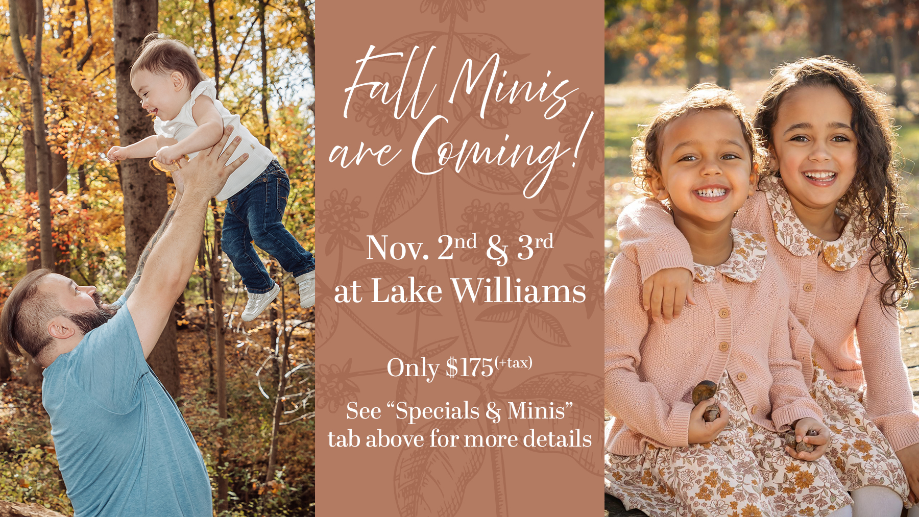 Fall Minis Banner with info